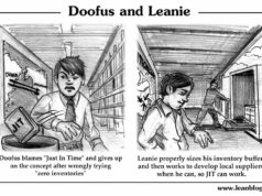 Doofus and Leanie Cartoon #3 – Just-in-Time