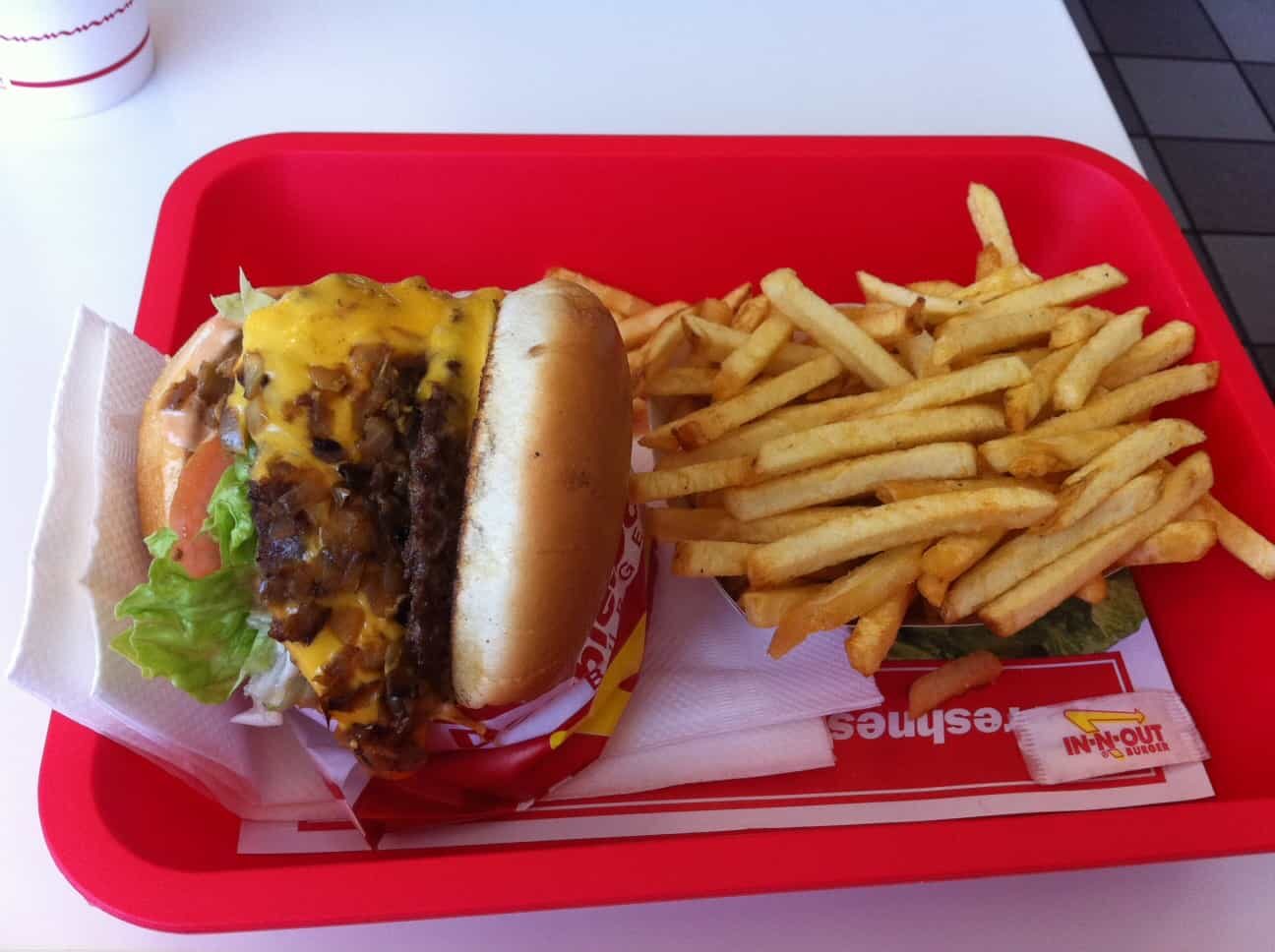 in-n-out double double animal style with fries well done