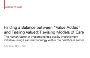 A Good Lean Healthcare Journal Article with a Puzzling Title