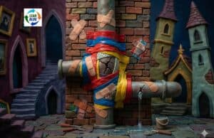 10 Common Problem-Solving Mistakes and How to Avoid Them A cracked pipe covered in layers of tape and band-aids, with water still leaking from a different spot -- quick fixes that miss the root cause.