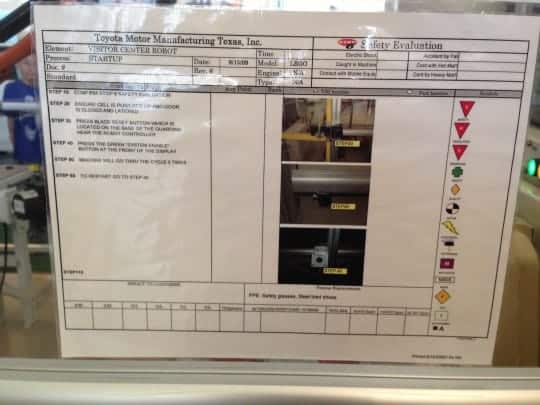 lobby robot toyota standardized work