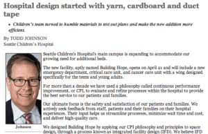 Seattle Children’s Hospital New Tower – From Cardboard to Reality