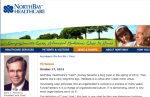 A Health System CEO, Gary Passama, Blogs About Lean Gary Passama, Lean Healthcare, NorthBay