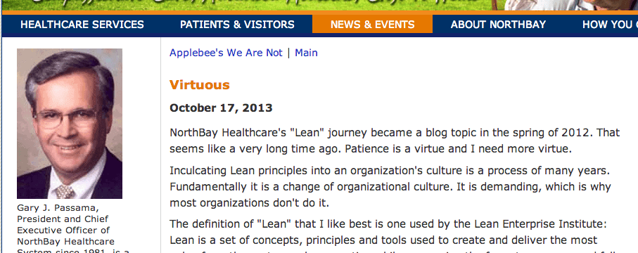 Gary Passama, Lean Healthcare, NorthBay