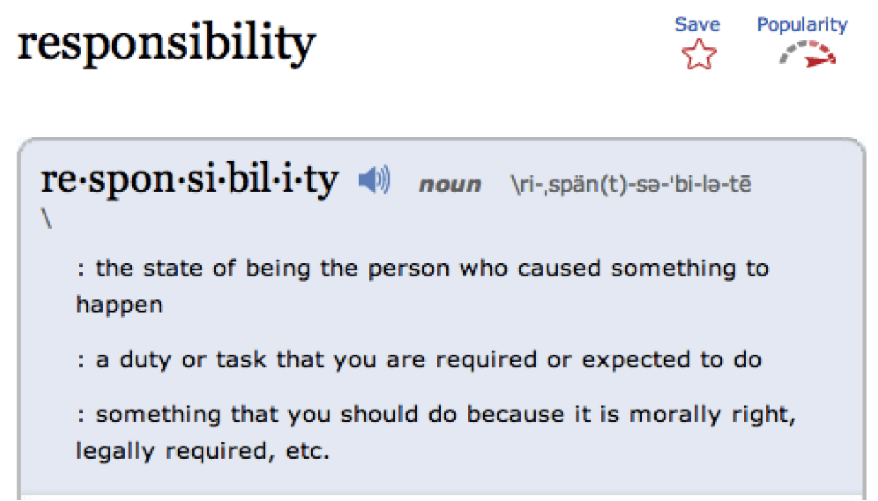 responsibility definition