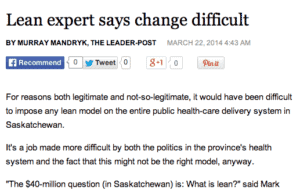 More on Lean in Saskatchewan