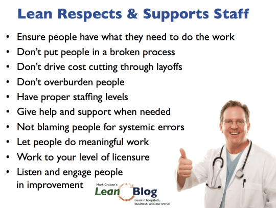 10 ways lean respects & supports people