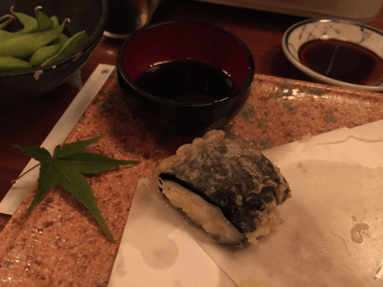 Fried cheese sushi roll