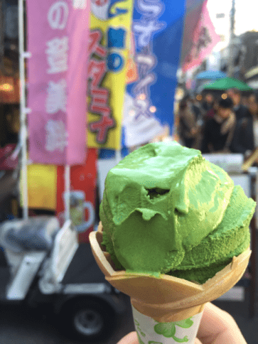 Green tea ice cream