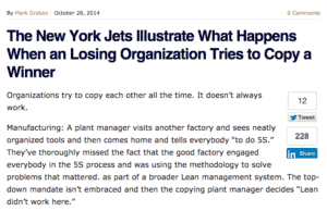 Lean Blog Flashback to 2014: The NY Jets & Copying