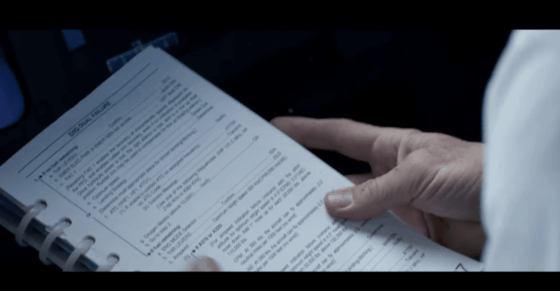 A checklist, as portrayed in the trailer