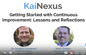 Getting Started with Continuous Improvement: Lessons and Reflections