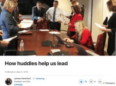 A Health System CEO Leads by Example on #Lean & Huddles