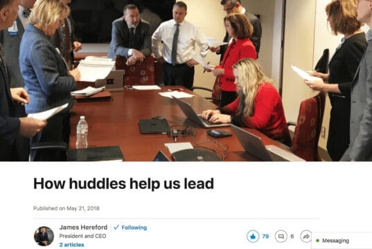 A Health System CEO Leads by Example on #Lean & Huddles