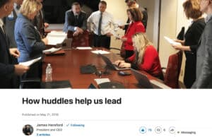 A Health System CEO Leads by Example on #Lean & Huddles