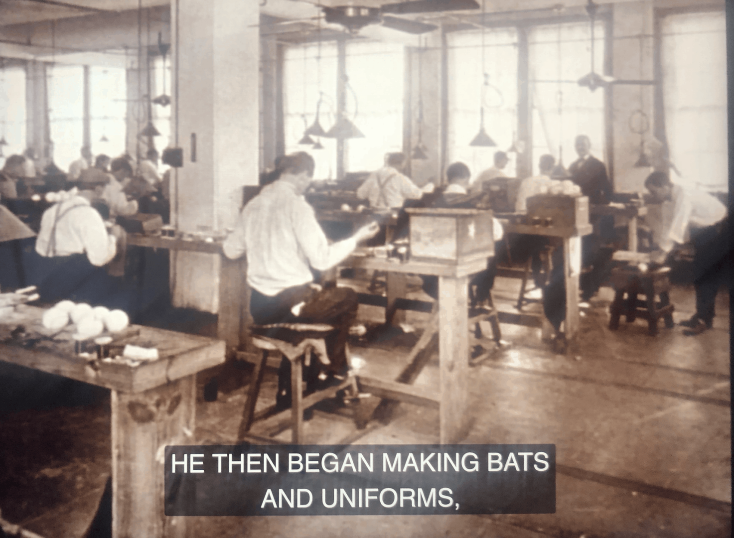 He then began making bats and uniforms.