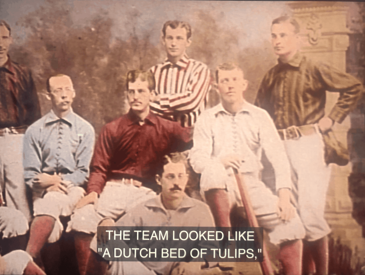 The team looked like a dutch bed of tulips