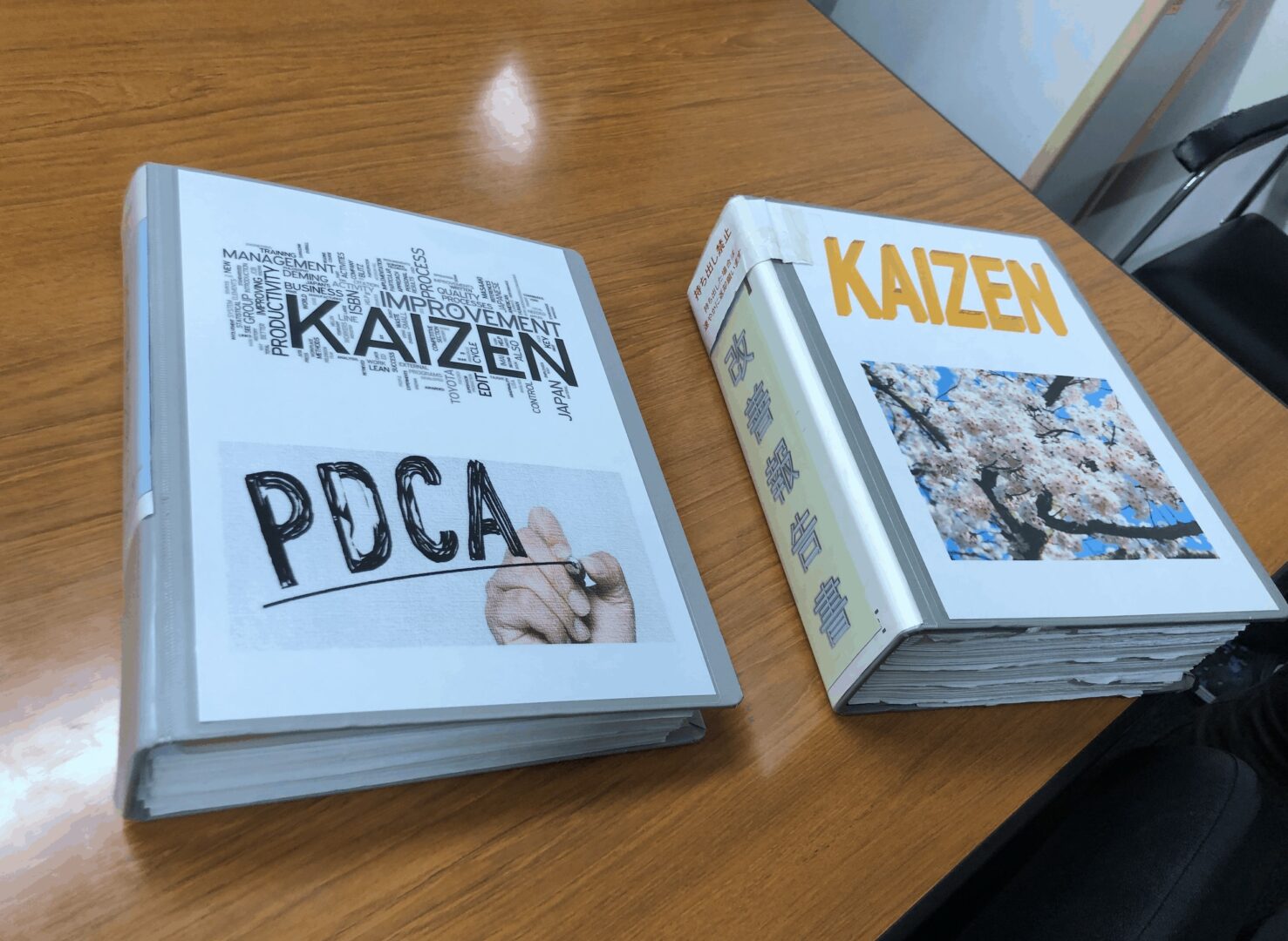 Kaizen binders from a company in Japan