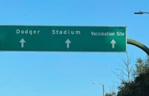 A Lean Guy Gets Vaccinated at Dodger Stadium