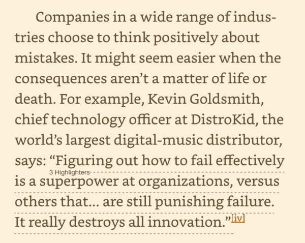 Companies in a wide range of industries choose to think positively about mistakes. It might seem easier when the consequences aren't a matter of life or death. For example, Kevin Goldsmith, chief technology officer at DistroKid, the world's largest digital-music distributor, says: 