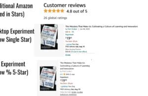 Amazon Experiments with Displaying Star Ratings for Books and Products