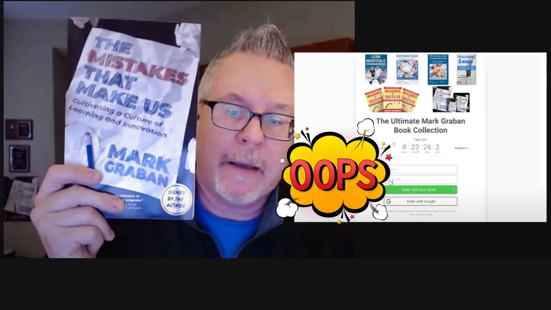 My Audio Mistake in My Live Video to Give Away a Book About... Mistakes