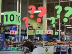 Visual Management Gone Wrong: A Christmas Lesson from the Grocery Store Photo of a grocery store with checkout register signs that are lit of red or green