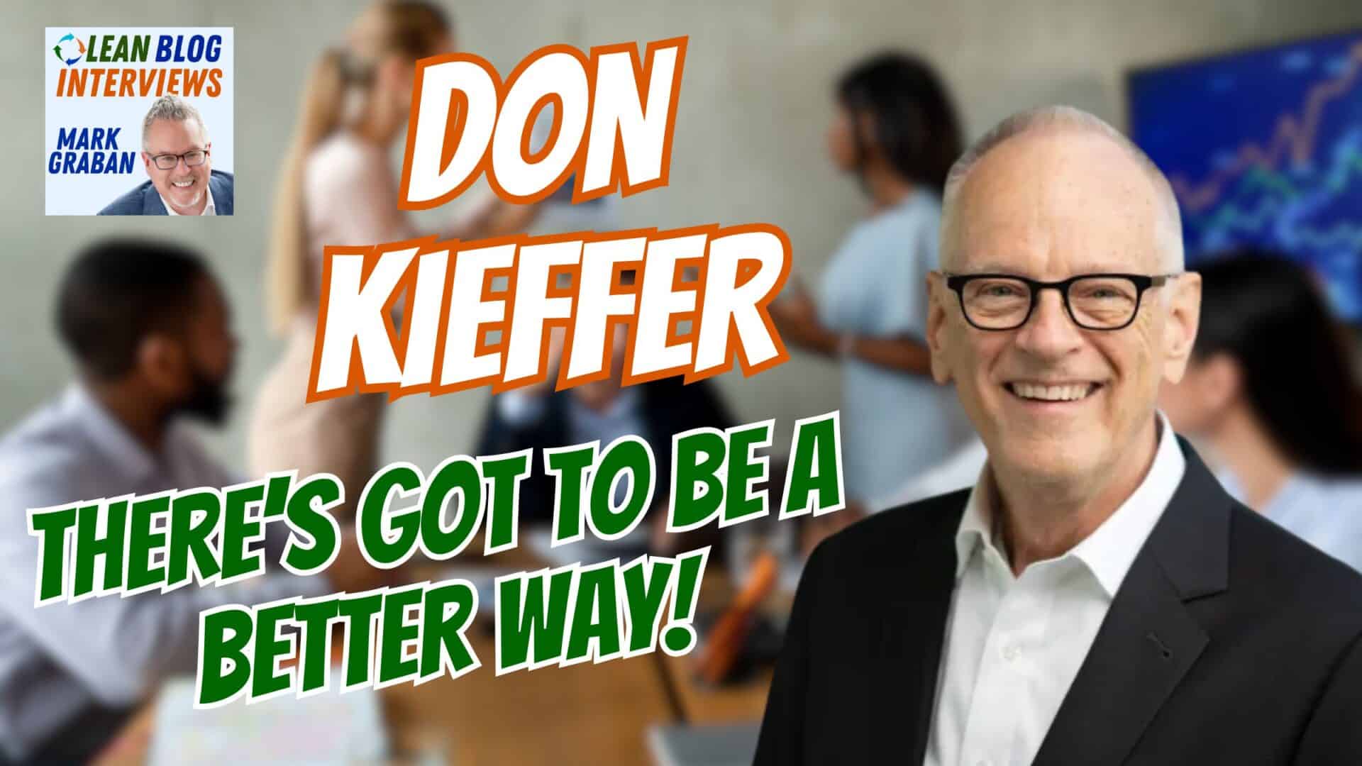 Don Koeffer, smiling in a professional setting, with colleagues in the background discussing data charts.