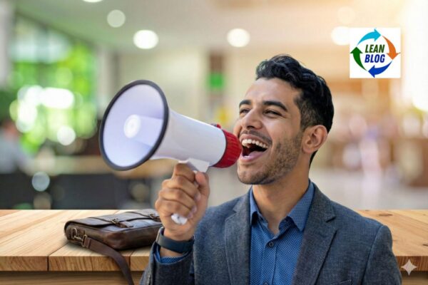 A man speaking up during a workplace discussion, representing a culture where employees feel safe to raise concerns.