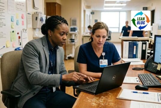 She Tried to Build Her Own Lean Coaching AI. Then She Subscribed to Mine. Lean Hospitals Coach providing just-in-time coaching for a nurse manager working on a problem statement