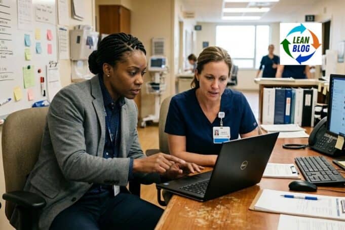 She Tried to Build Her Own Lean Coaching AI. Then She Subscribed to Mine. Lean Hospitals Coach providing just-in-time coaching for a nurse manager working on a problem statement