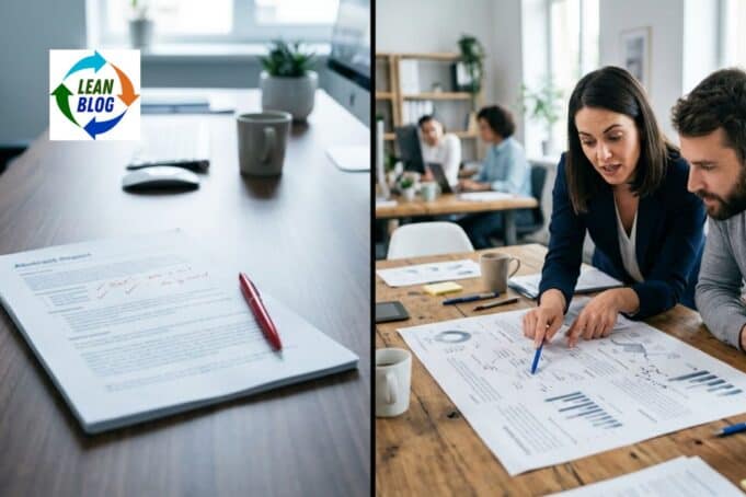 An AI Gave Me an A3 Evaluation. I Needed a Coach. image showing two approaches: A report that's dumped on a desk vs. a live coaching conversation about an A3 report