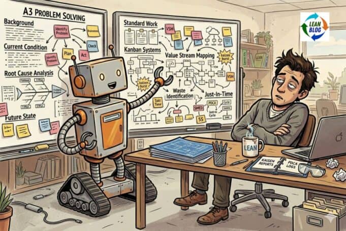 “Help Me” Doesn’t Mean “Do It for Me” — What ChatGPT Gets Wrong About Coaching Robot lectures at overflowing whiteboard while a bored human sits with crossed arms and cold coffee, unnoticed.