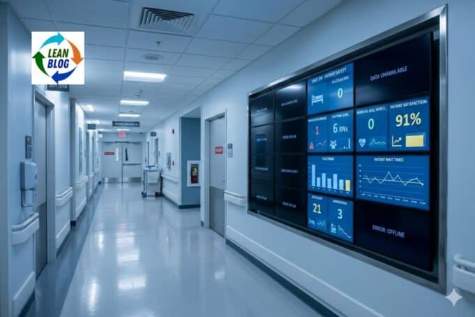 Hospitals Still Miss Half of Patient Harm Events — And the Reasons Why Should Trouble Us Hospital safety monitoring dashboard with half of its panels dark or blank, representing the 49 percent of patient harm events that hospitals fail to capture