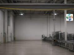 New Book Announcement: Psychological Safety for Lean Leaders — Vote on the Title A yellow andon cord stretches horizontally across the upper part of an empty factory interior, slightly slack and attached to a dark overhead beam. Below it, a large expanse of smooth concrete floor and muted gray walls creates generous open space, while a softly blurred production line runs along the right side. Natural overhead light and subdued editorial color grading give the scene a calm, documentary feel.