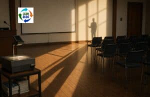Deming’s Long Shadow: Twenty Years of Conversations A long shadow stretches across an empty conference room, evoking the lasting influence of Dr. W. Edwards Deming's teaching.