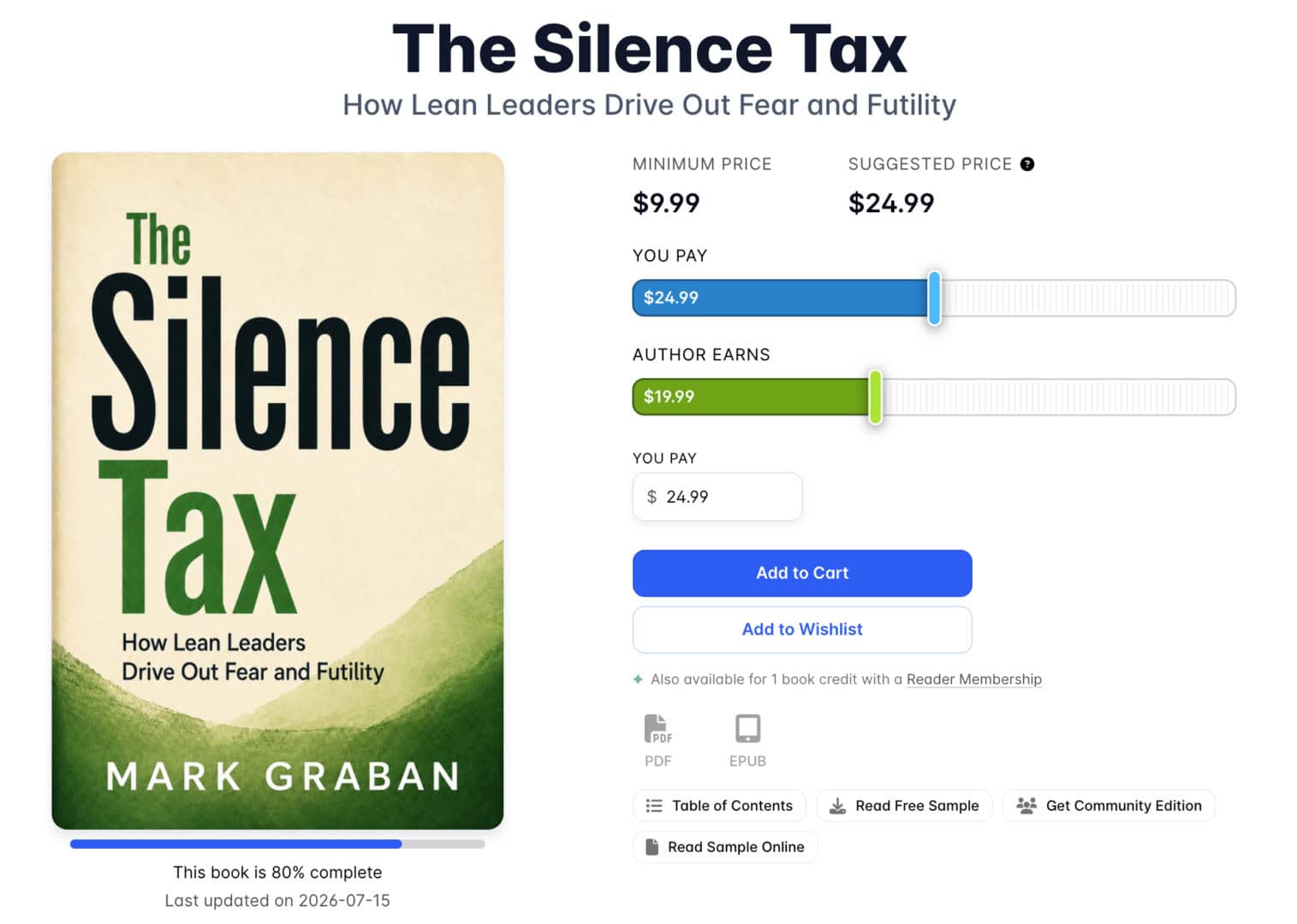 the silence tax mark graban leanpub