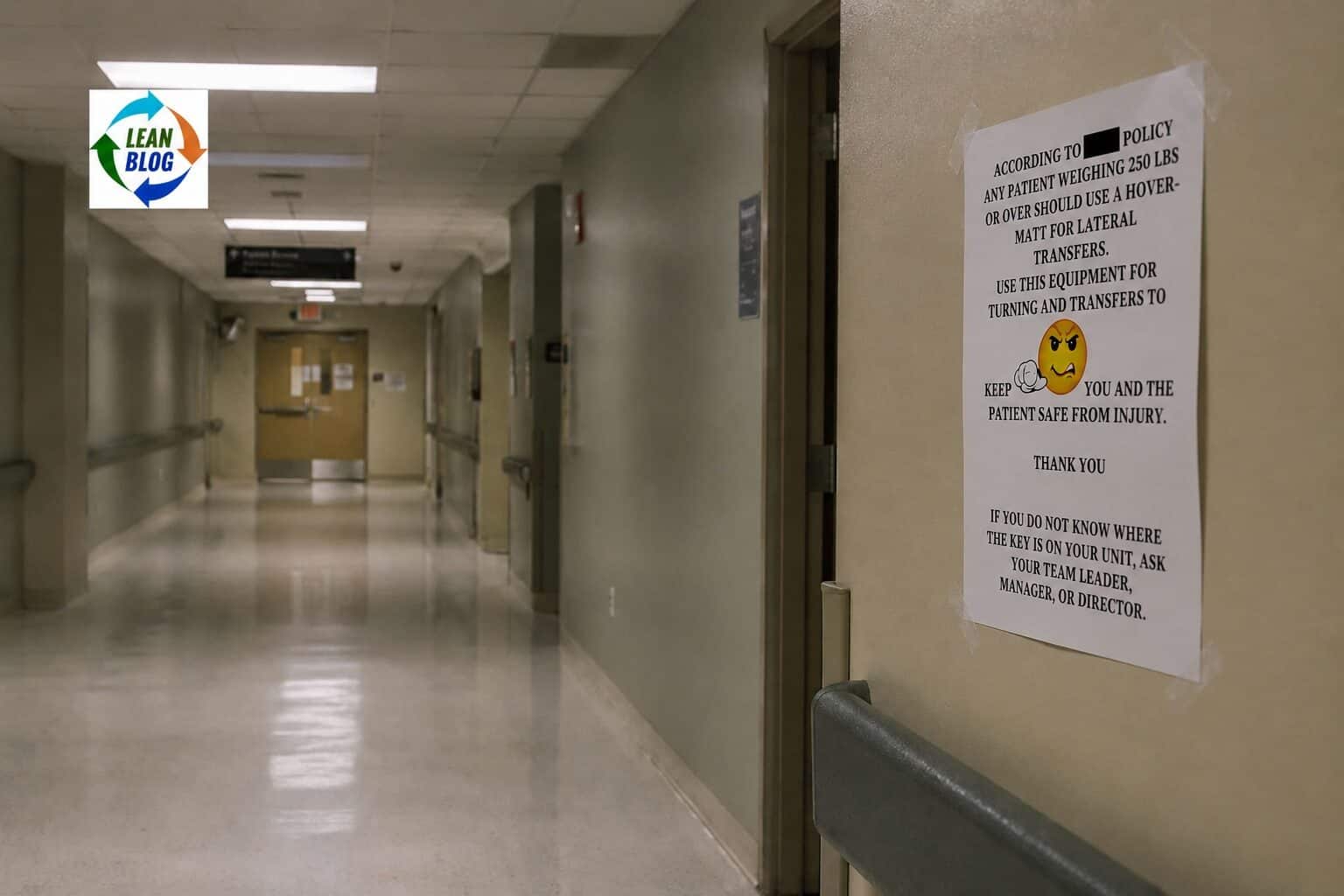 lean blog hospital sign standard work why
