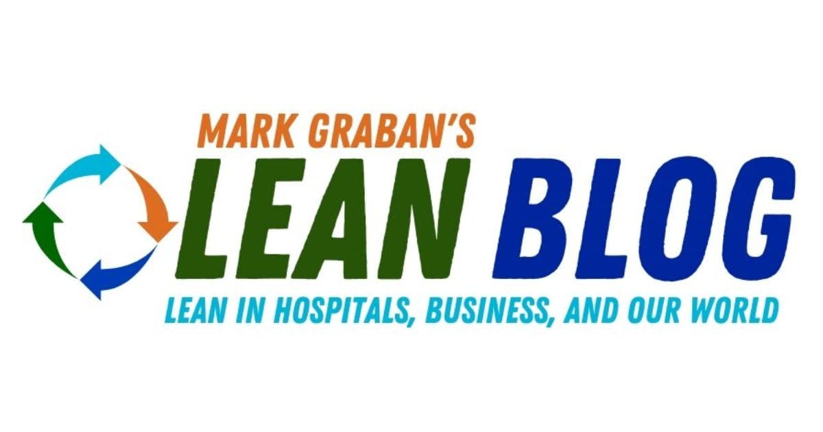 Logo featuring the text Mark Graban's Lean Blog and the tagline Lean in hospitals, business, and our world